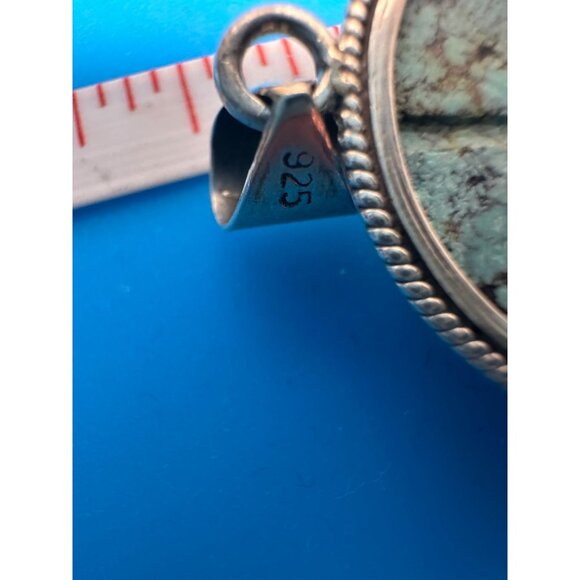 VTG Sterling Silver and Turquoise Pendant 10 grams - Picture 5 of 5